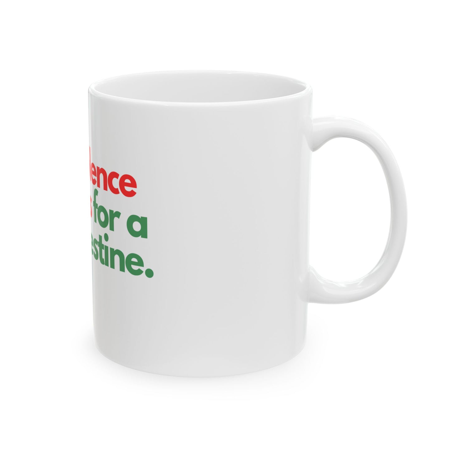 Free Palestine! Ceramic Mug, (11oz, 15oz)
