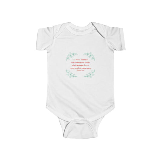 Cute Floral Rhyme Infant Bodysuit – Adorable Baby Outfit for Newborns
