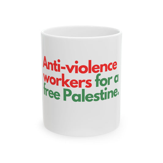 Free Palestine! Ceramic Mug, (11oz, 15oz)