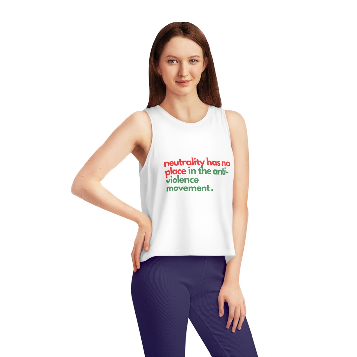 Neutrality Has No Place In the Anti-Violence Movement - Women's Dancer Cropped Tank Top