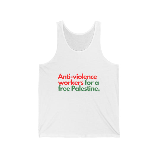 Free Palestine! Unisex Jersey Tank
