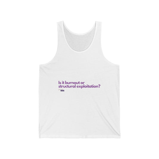 Is It Burnout? Unisex Jersey Tank